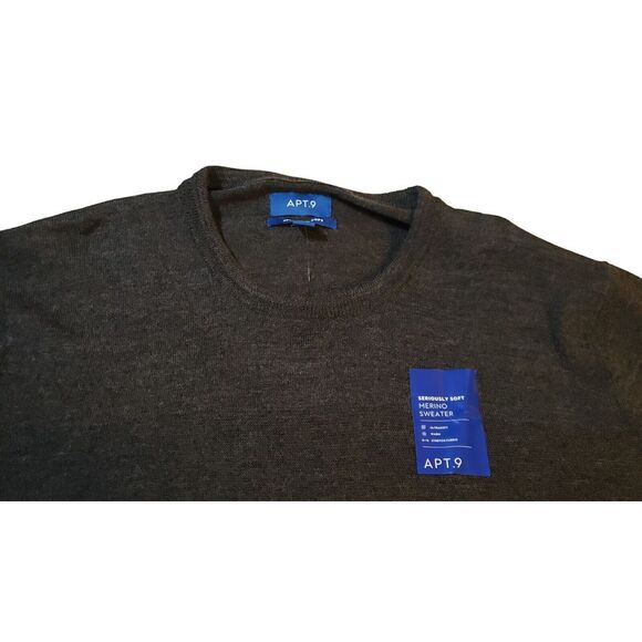 NWT Apt.9 Seriously Soft Merino Wool Knit Crewneck Sweater XXL Preppy Outdoors‎ - Picture 8 of 16
